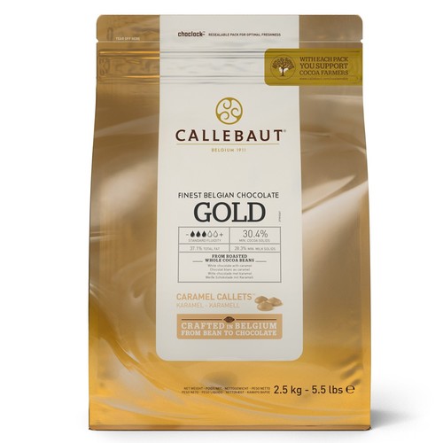 מטבעות שוקולד גולד קרמל קליבו 2.5 קילו CALLEBAUT
