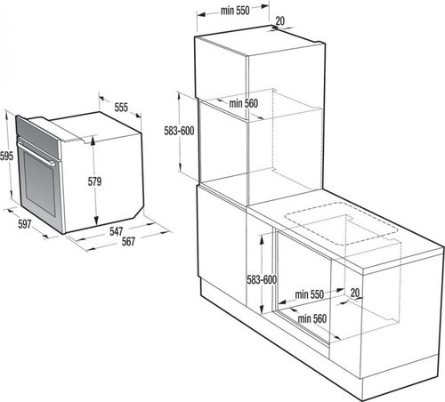  ‏תנור בנוי GORENJE BO7732CLB גורנייה