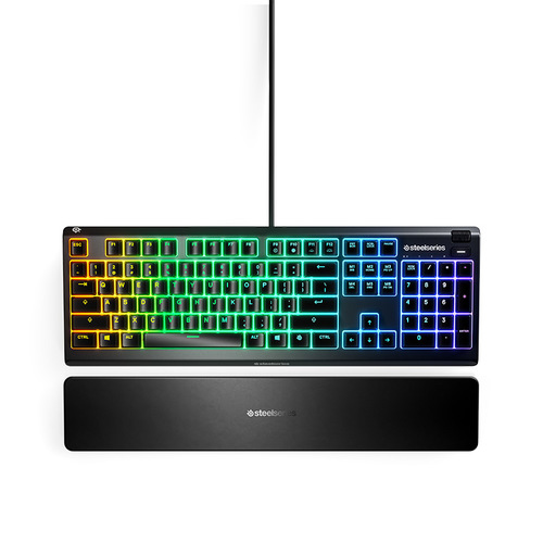 מקלדת גיימינג SteelSeries APEX 3 Gaming עמידה במים - יבואן רשמי