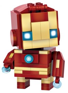 משחק הרכבה ובניה עם 144 מיני אבנים - איירון מן