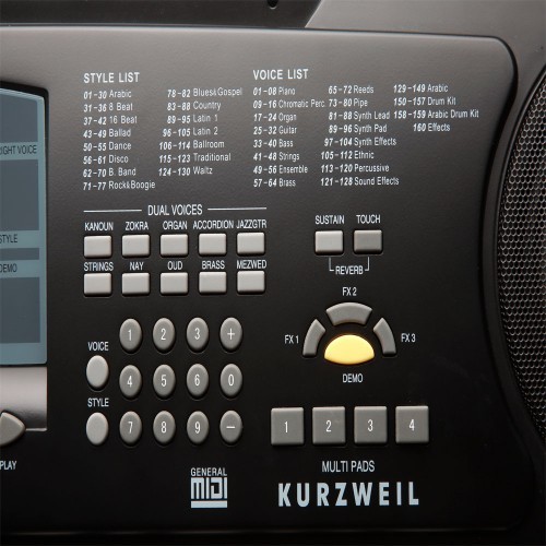 אורגן מזרחי 5 אוקטבות KURZWEIL KP120A