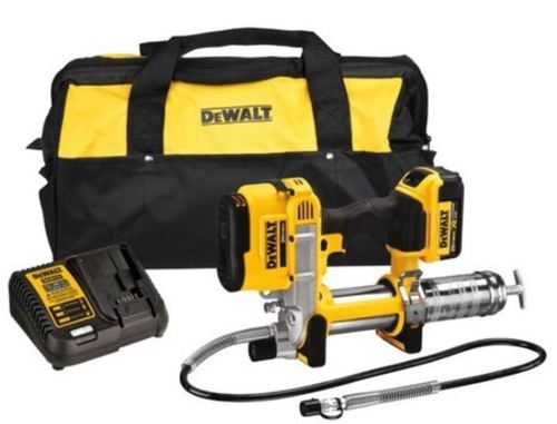 אקדח גריז +סוללה5 אמפר 18V + מטען+ תיק  DEWALT 