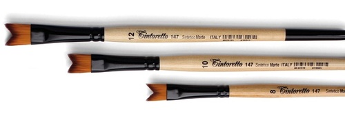 מכחול מדורג Whale’s Tail Brush  Tintoretto | סיב סינתטי רך
