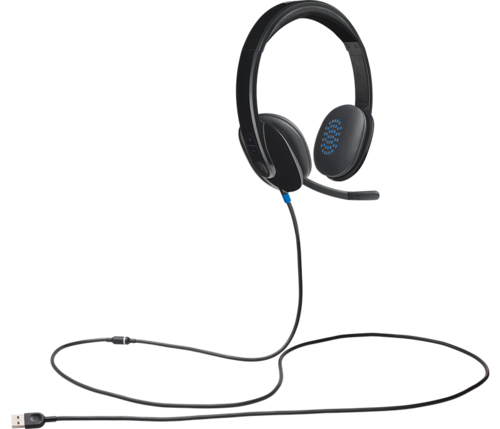 אוזניות+מיקרופון Logitech H540 981-000480 USB Computer Headset+Microphone