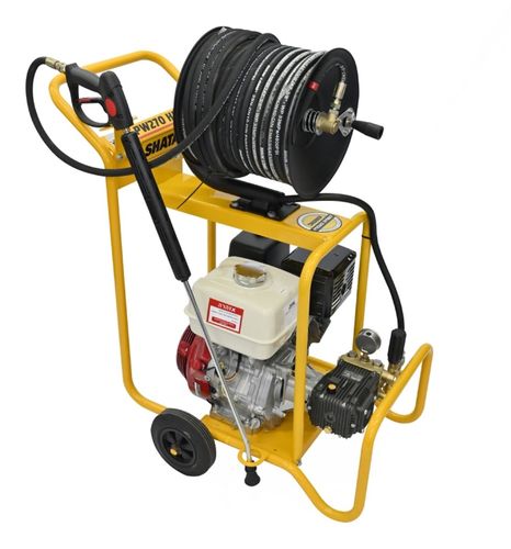 מכונת שטיפה מוטורית מקצועית GX390 PW270HD5 עם 50 מטר צינור לפתיחת סתימות 