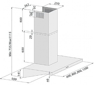 קולט אדים דגם: LV-F-282 lyvent