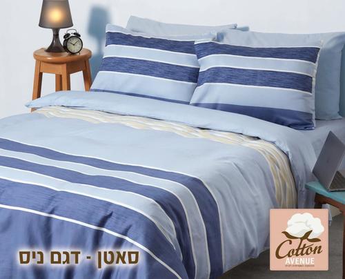 סט מצעים זוגי 100% כותנה סאטן דגם ניס PREMIUM