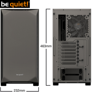 מארז be Quiet Pure Base 500 WINDOW ATX, אפור מתכתי, חלון צד שקוף