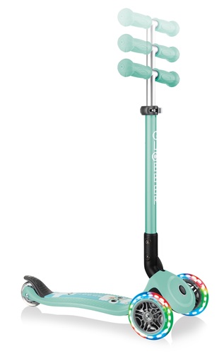 קורקינט מתקפל ומעוצב לילדים עם אורות בגלגלים פרימו פנטזי Primo Fantasy ידית בגובה משתנה - מנטה למה