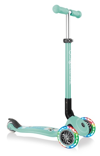 קורקינט מתקפל ומעוצב לילדים עם אורות בגלגלים פרימו פנטזי Primo Fantasy ידית בגובה משתנה - מנטה למה