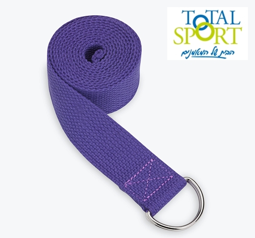 רצועת יוגה PURPLE אבזם מתכת 240 ס"מ סגול