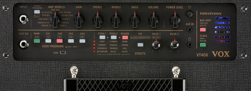 מגבר גיטרה חשמלית עם מנורה בפריאמפ ווקס VOX VT20X 