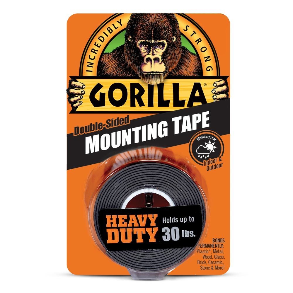 דבק דו צדדי חזק גורילה דו צדדי שחור 13.6 ק"ג 152 ס"מ Heavy Duty GORILLA