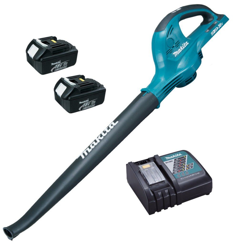 מפוח נטען 18VX2 + שתי סוללות 4.0AH makita