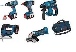 סט 5 כלים ליתיום 18V (חדש!) BOSCH 15990.HG7