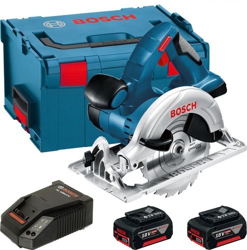 מסור עגול נטען +2 סוללות BOSCH 18V 6.5" 4AH