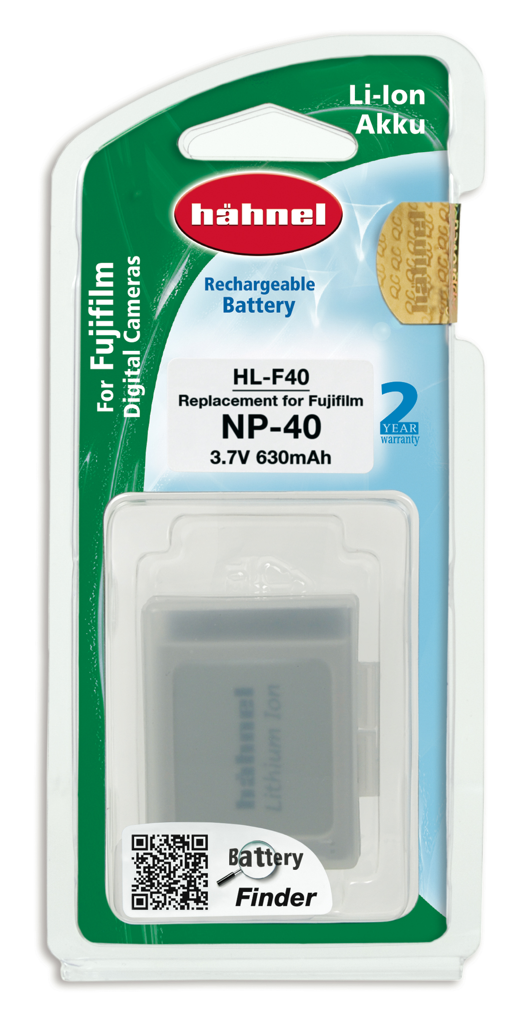 סוללה חליפית למצלמה Fujifilm NP-40 Hahnel