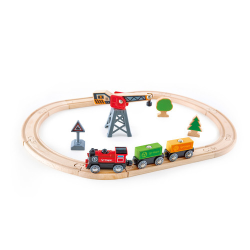 סט מסילות רכבת מטען עם קטר חשמלי - HAPE