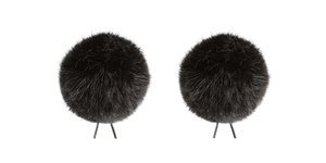 Bubblebee זוג מגני רוח פרוותיים למיקרופון דש 40mm