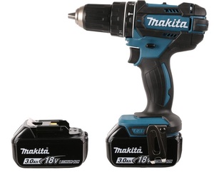 מברגה/מקדחה 18V רוטטת DHP482RFE סוללות 3AH מבית MAKITA