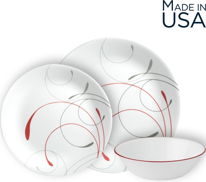 סט צלחות 18 חלקים עגול, קורנינג ספלנדור | Corning Ware Splendor