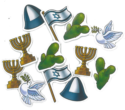 66 מדבקות סול סמלי ישראל/ריטרם