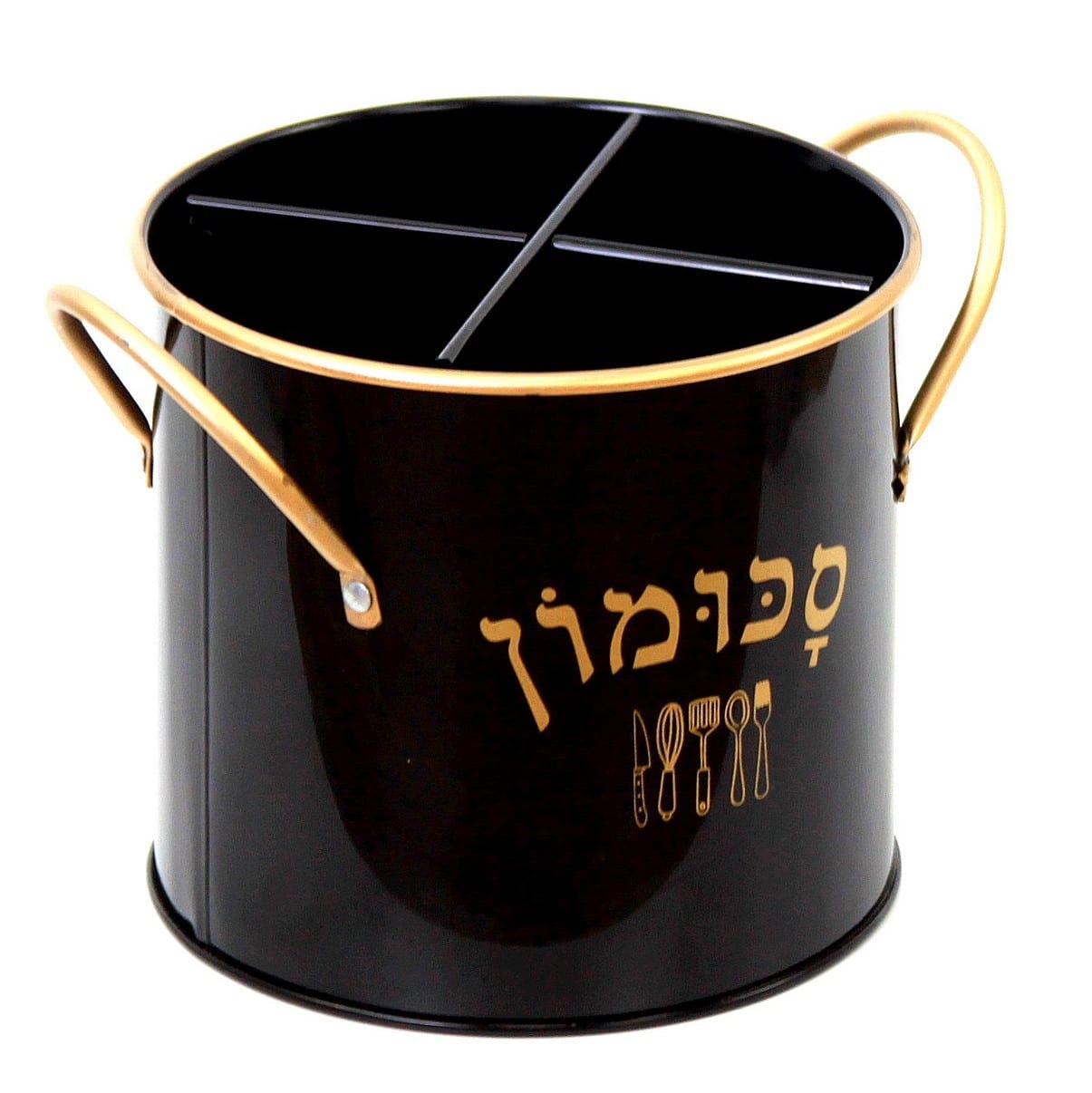 סכומון עגול מפח בצבע שחור