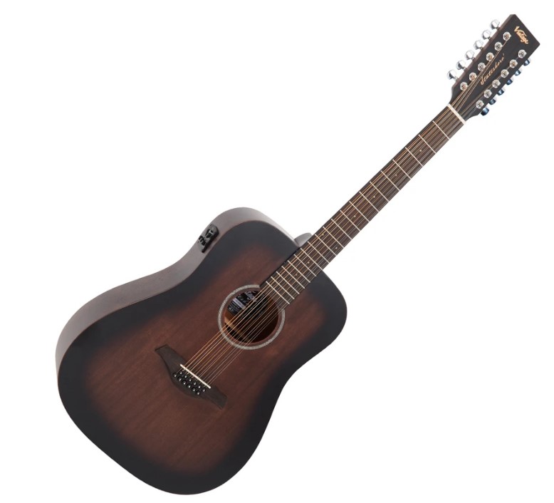 גיטרה אקוסטית מוגברת 12 מיתרים Vintage VE440WK-12