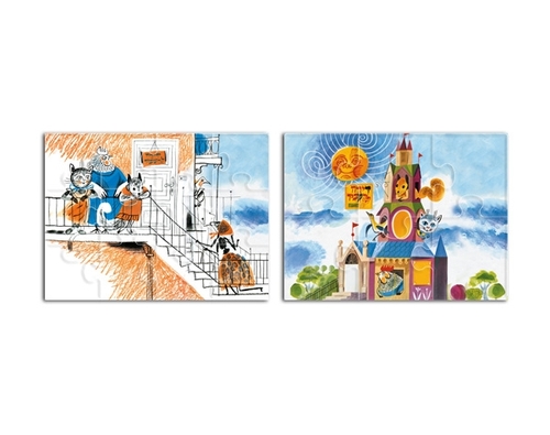 2 פאזלים מגנטיים לפעוטות 6 ו 12 חלקים - דירה להשכיר