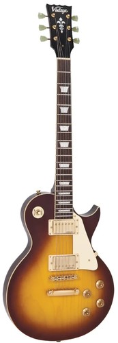 Vintage V100 ICON Electric Guitar ~ Distressed Tobacco Sunburst