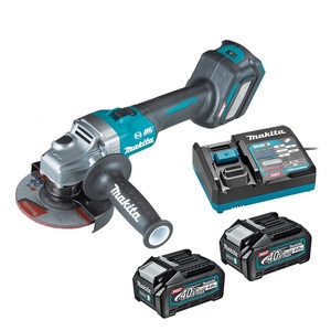 משחזת "5 40V ללא פחמים GA023G כולל 2 סוללות 5.0AH ומטען MAKITA