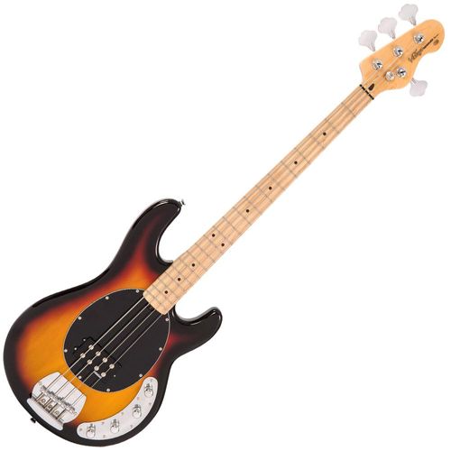 זוית נוספת Vintage V96 ReIssued 4-String Active Bass ~ Sunset Sunburst