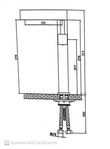 ברז פרח גבוה לכיור מונח ניקל E-FC102 סחר - א
