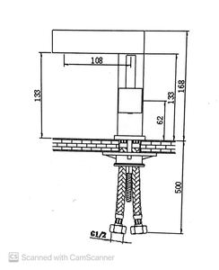 ברז פרח קצר לכיור רחצה ניקל E-FC102-1 סחר - א
