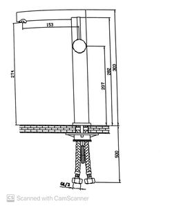 ברז פרח גבוה לכיור מונח ניקל E-FC101 סחר - א