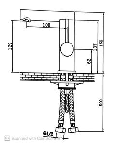 ברז פרח קצר לכיור רחצה ניקל E-FC101-1 סחר - א