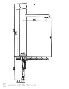 ברז פרח גבוה לכיור מונח ניקל E-YF101 סחר - א