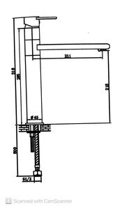 ברז פרח גבוה לכיור מונח ניקל E-YF501 סחר - א