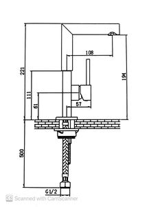 ברז פרח לכיור רחצה ניקל E-FC104-1 סחר - א