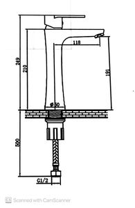 ברז פרח ארוך לכיור מונח ניקל E-YD-101 סחר - א