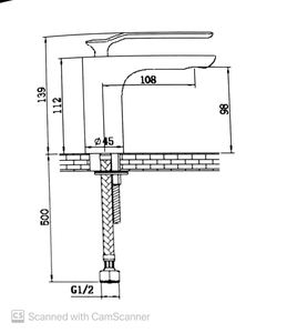 ברז פרח קצר לכיור רחצה ניקל E-RB101-1 סחר - א