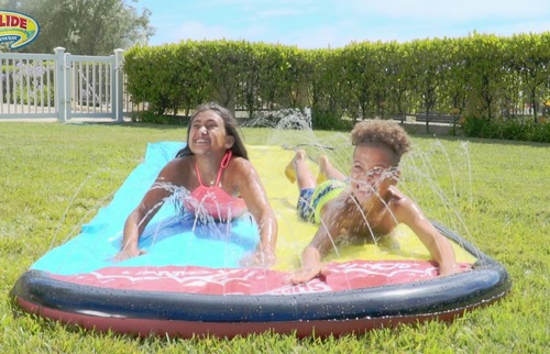 מגלשת מים ארוכה זוגית 5.5 מטר Wave Rider עם חיבור לצינור גינה