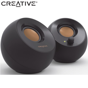זוג רמקולים סטריאו Creative Pebble 4.4Watt RMS, צבע שחור
