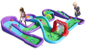 מתקן מתנפח לילדים - מגרש מיני גולף + אביזרי משחק דגם 9923