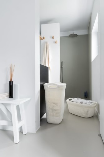 סל כביסה סרוג KNIT LAUNDRY BASKET לבן