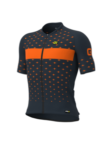 חולצה קצרה לרכיבת אופניים לגברים STARS JERSEY שחור-כתום