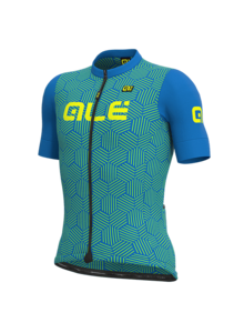 חולצה לרכיבת אופניים לגברים CROSS JERSEY כחול-ירוק