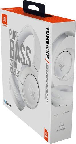 אוזניות קשת אלחוטיות JBL TUNE 500BT לבן