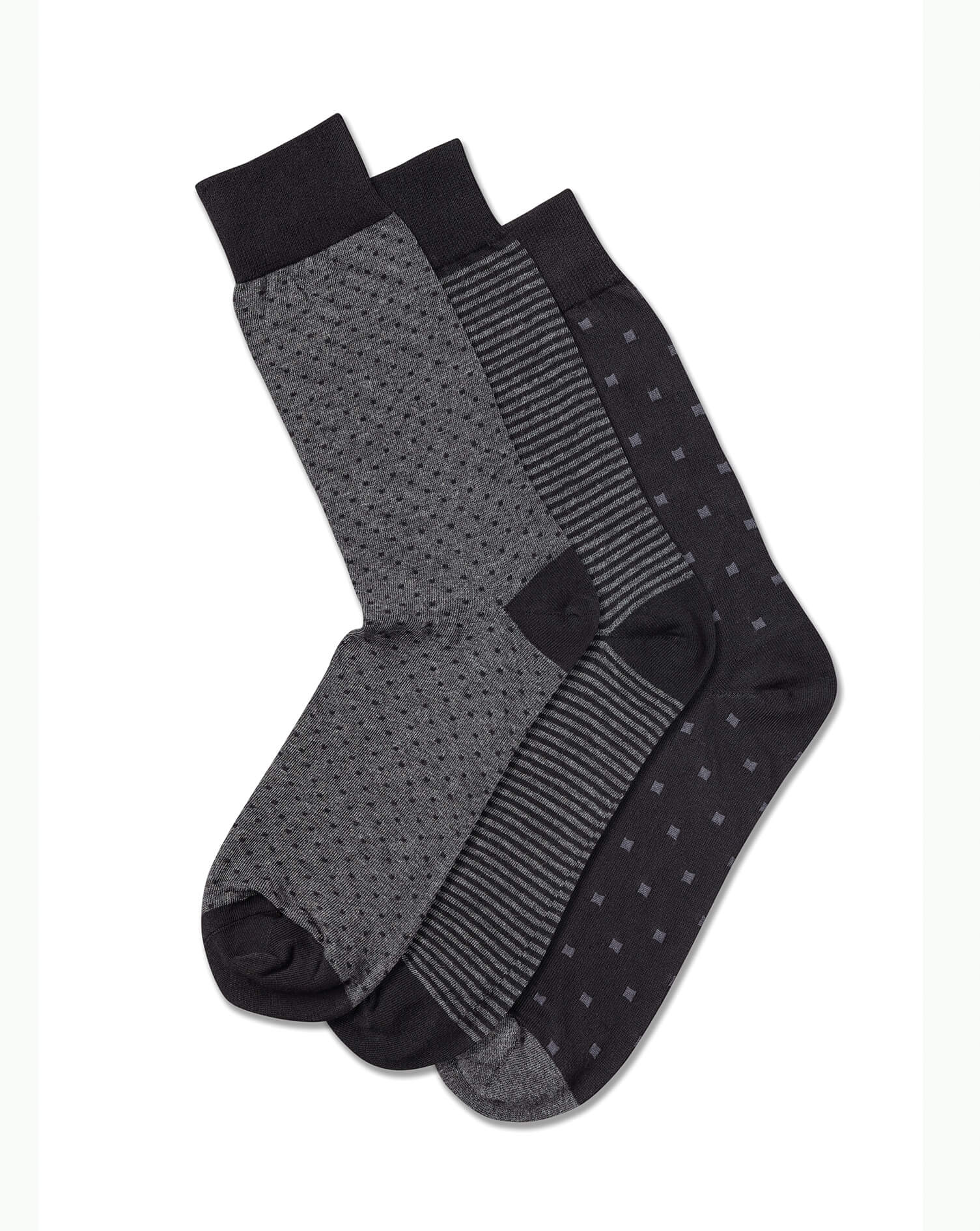 מארז 3 זוגות גרביים Multi pattern cotton rich 