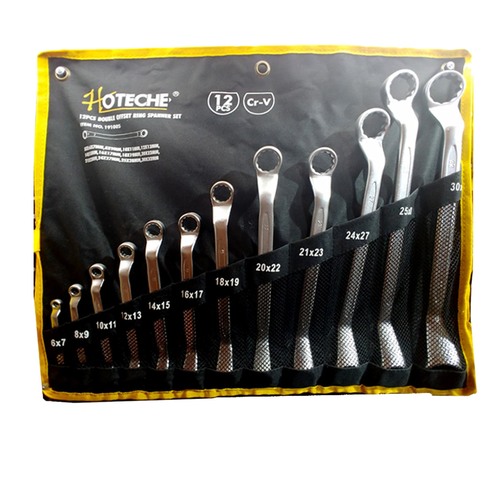 סט 12 מפתחות מקצועי רינג רינג CRV מכופף מבית חברת HOTECHE